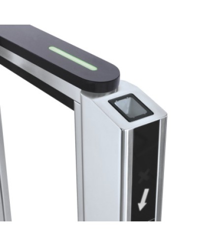 Передняя панель скоростного прохода PERCo-ST-11 со встроенным сканером штрихкода PERCo-FP11Q.1 в Комсомольске-на-Амуре Ограждения Pintop.ru