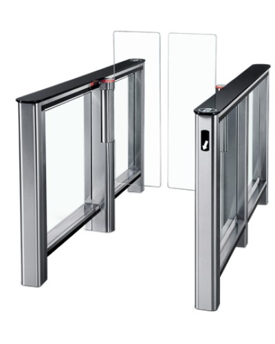 Турникет PERCo-ST-01 с крышками из закал. стекла со створками Створки шириной 300 мм в Комсомольске-на-Амуре Турникеты Pintop.ru