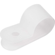 Кабельная скоба под винт 9 мм, белая, упаковка 50 шт. Rexant (07-4409)