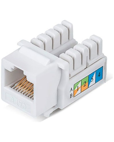 Модуль Keystone Jack RJ-45(8P8C), UTP неэкранированный, CAT 6, тип 90 градусов, белый REXANT PRO 02-0254 в Комсомольске-на-Амуре Модули Keystone Pintop.ru