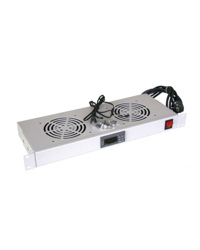 Модуль вентиляторный с термостатом 19 1U с 2-мя вентиляторами REXANT 04-2604 в Комсомольске-на-Амуре Вентиляторные модули Pintop.ru