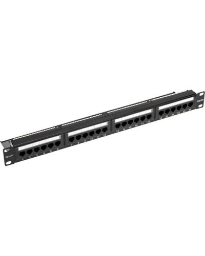 Панель коммутационная с кабельным органайзером 19, 1U, 24 порта, UTP, RJ-45, CAT 5e REXANT PRO (02-0031) в Комсомольске-на-Амуре Аксессуары для стоек и шкафов Pintop.ru