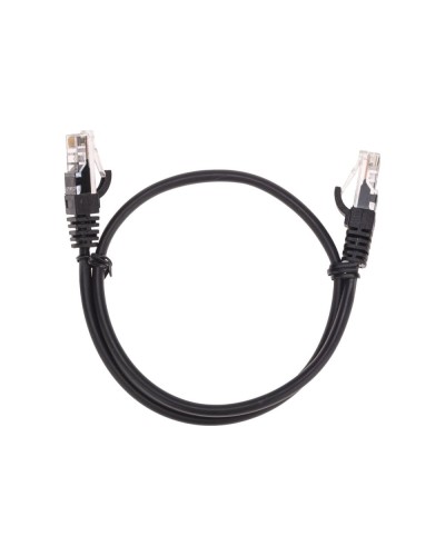Патч-корд U/UTP, CAT 5e, RJ45-RJ45, 26AWG, LSZH, черный, 0,5м REXANT 02-0102-05 в Комсомольске-на-Амуре Патчкорды (медные) Pintop.ru