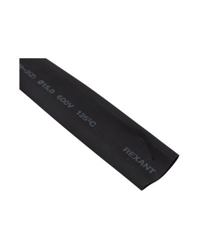 Термоусаживаемая трубка 15.0 / 7.5 мм черная (100 м/бухта) REXANT (49-1506) в Комсомольске-на-Амуре Монтажные материалы Pintop.ru