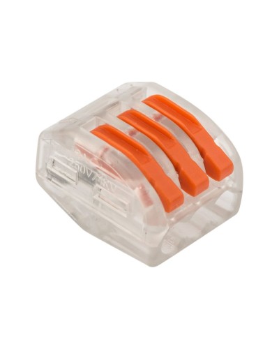 Универсальная многоразовая 3-проводная клемма (50шт/уп) REXANT (07-5253-1) в Комсомольске-на-Амуре Клеммные колодки Pintop.ru