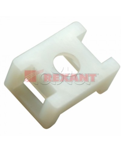 Площадка для крепления стяжки 22.2x16мм БЕЛАЯ 100 шт (10шт/уп) REXANT 07-2102 в Комсомольске-на-Амуре Стяжки-хомуты Pintop.ru