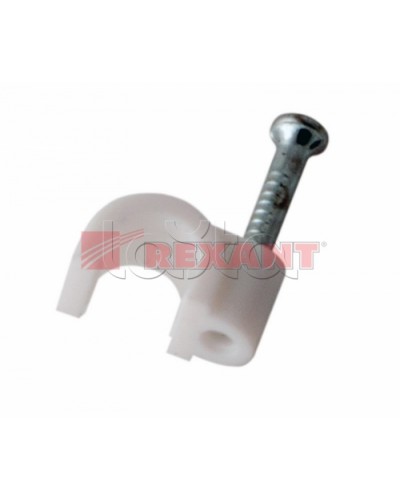 Крепеж кабеля круглый 7мм (10шт/уп) REXANT 07-4007 в Комсомольске-на-Амуре Держатели, клипсы, скобы Pintop.ru