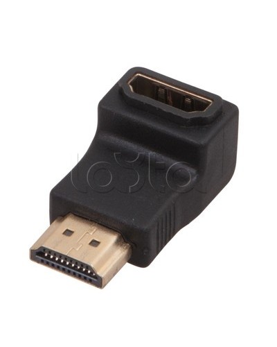 Переходник гнездо HDMI - штекер HDMI угловой GOLD (10шт/уп) REXANT 17-6805 в Комсомольске-на-Амуре Проходные адаптеры Pintop.ru