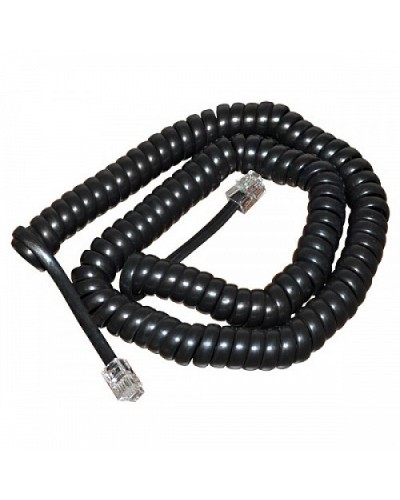 Шнур витой трубочный телефонный чёрный 2 м (10шт/уп) REXANT 18-2023 в Комсомольске-на-Амуре Дополнительное оборудование для сетей Pintop.ru