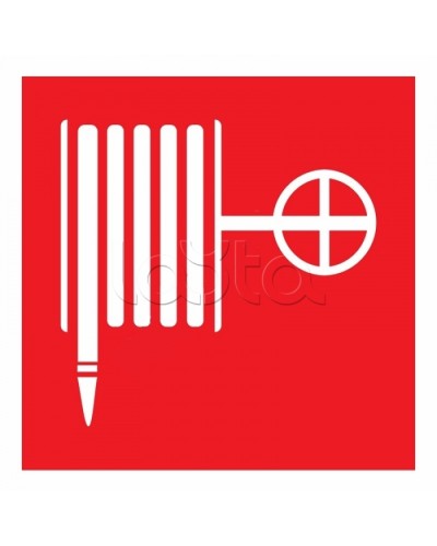 Знак пожарной безопасности Пожарный кран 100x100 (5шт/уп) REXANT 56-0054 в Комсомольске-на-Амуре Дополнительное оборудование для ОПС Pintop.ru