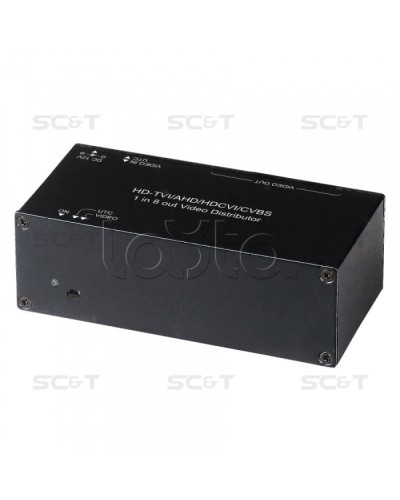 Распределитель видеосигнала HDCVI/HDTVI/AHD SC&T CD108HD в Комсомольске-на-Амуре Видеоусилители, Модуляторы, Делители Pintop.ru