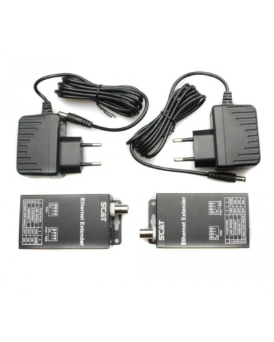 Комплект удлинителей Ethernet по коаксиальному кабелю до 1000м SC&T IP09CK в Комсомольске-на-Амуре Видеоусилители, Модуляторы, Делители Pintop.ru