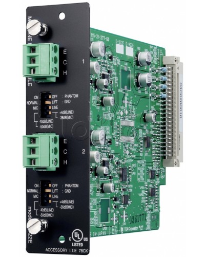 Модуль микрофонных / линейных входов (моно, 20 бит) TOA D-922E в Комсомольске-на-Амуре Системы оповещения и трансляции TOA Pintop.ru