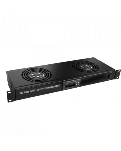 Блок 2-х вентиляторов 19, с подшипниками, с термостатом, 1U TWT (TWT-CBB-FANB2-RACK-T) в Комсомольске-на-Амуре Вентиляторные модули Pintop.ru