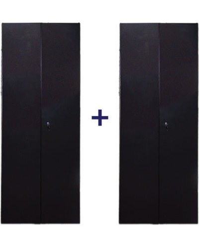 Комплект дверей 47U, 600 мм, черный, передняя - распашная металл, задняя - распашная металлTWT TWT-CBB-DR47-6x-S-M1 в Комсомольске-на-Амуре Аксессуары для стоек и шкафов Pintop.ru