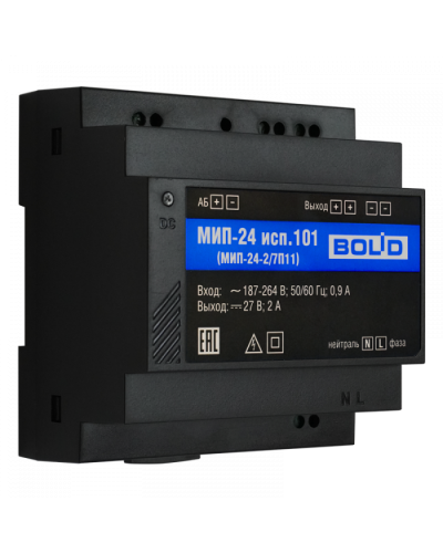 Модуль источника питания Болид МИП-24 исп.101 (МИП-24-2/7П11) в Комсомольске-на-Амуре Охранно-пожарное оборудование Pintop.ru
