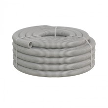 Труба ПНД-FRUF гофрир. тяжелая, с зондом, без галогена, трудногорючая, атмосферостойкая,цвет серый, диам. 40мм (20м) Экопласт (21140HFR-UF)