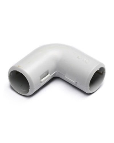 Угол 90° (из двух частей) для труб D16 мм, без галогена Экопласт 41216HF в Комсомольске-на-Амуре Повороты, муфты, тройники Pintop.ru
