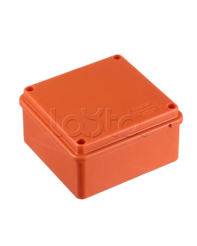 JBS100 Коробка огн. E110, о/п 100х100х55мм, с гладкими стенками, без галогена, IP56, 4P, (2,5-16 мм2), цвет оранж. Экопласт (42327HF) в Комсомольске-на-Амуре Коробки (ОКЛ) Экопласт Pintop.ru