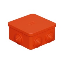 Коробка огн. E110, о/п 85х85х50мм,без галогена, 12 вых., IP55, 4P, оранж. Экопласт (43311HF)