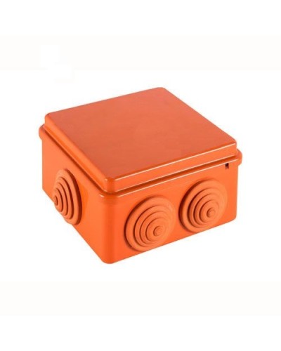 JBS100 Коробка огн. E110, о/п 100х100х55мм, без галогена, 6 вых., IP55, 10P, (0,15-2,5 мм2), цвет оранж. Экопласт (43427HF) в Комсомольске-на-Амуре Распределительные коробки Pintop.ru
