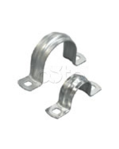 Скоба оцинкованная с двумя отверстиями, для трубы D35мм, м.о. 6,3-7,8мм (1уп = 5шт) Экопласт (43635-5) в Комсомольске-на-Амуре Держатели, клипсы, скобы Pintop.ru