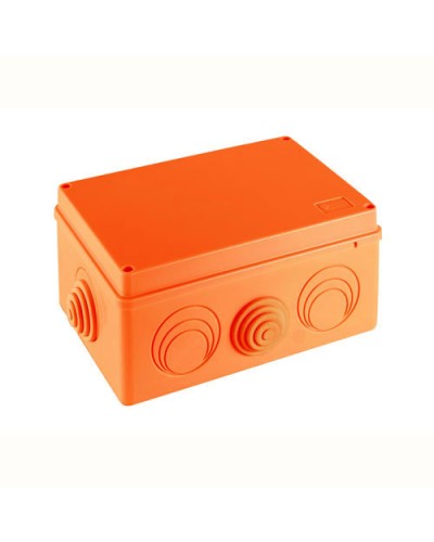Коробка огн. E110, о/п 210х150х100мм, без галогена,8 вых., IP55, 4P, оранж. Экопласт (43866HF) в Комсомольске-на-Амуре Распределительные коробки Pintop.ru