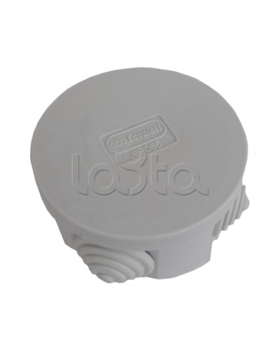 Коробка распределительная о/п с крышкой D65х35 мм, 4 вых., без галогена Экопласт 44004HF в Комсомольске-на-Амуре Распределительные коробки Pintop.ru