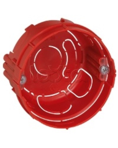 Коробка установочная D65x40мм со стык. ушками межцентр. 71мм, IP20, красный Экопласт 44660 в Комсомольске-на-Амуре Распределительные коробки Pintop.ru