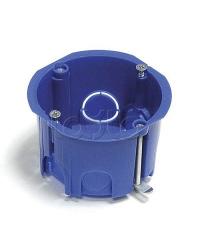 Коробка установочная для твер. стен D68x45 мм межцентр 71мм, IP20, синий Экопласт 44662 в Комсомольске-на-Амуре Распределительные коробки Pintop.ru