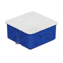 Коробка распред с крышкойдля г/к 100x100х50мм с металл. лапками, синий IP30 (1шт) Экопласт (44667-1)