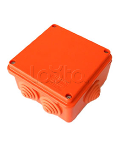 Коробка огн. с гладкими стенками, без галогена, заземление, IP41, 2P, (1,5-2,5 мм2) (оранж) ОКЛ Экопласт 46001PE-HF в Комсомольске-на-Амуре Распределительные коробки Pintop.ru