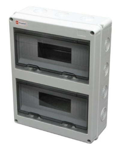 Шкаф настенный, 24 модулей, IP65 Экопласт 46424 в Комсомольске-на-Амуре Боксы для автоматов Pintop.ru