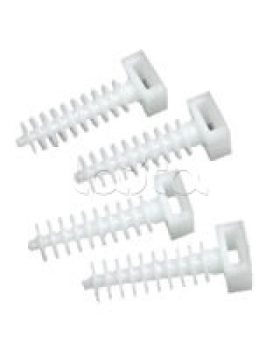 Держатель хомутов для установки в отверстиях D8 мм 37х13 мм Экопласт 47214 в Комсомольске-на-Амуре Крепеж: Дюбели, шурупы, саморезы Pintop.ru