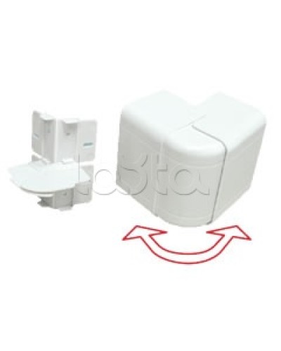 Угол внешний изменяемый 100х40 с задней стенкой и разделителем для кабель-канала серии ARC-LAN Экопласт 576214 в Комсомольске-на-Амуре Аксессуары для кабель-канала Pintop.ru