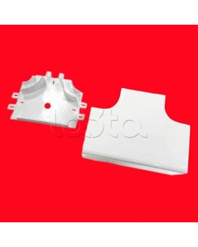 Угол Т-образный 100х55 с задней стенкой и разделителями для кабель-канала серии ARC-LAN Экопласт 576411 в Комсомольске-на-Амуре Аксессуары для кабель-канала Pintop.ru