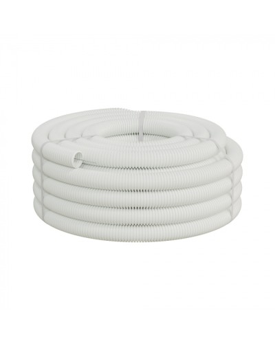 Труба ПП-FR гофрир. легкая, с зондом,без галогена, ПЛЛ 32мм Экопласт (60132HFR-W) - Труба ПП-FR гофрир. легкая, с зондом,без галогена, ПЛЛ диам.32мм ПВ-0 (25м) цвет белые 1 палл.=1200м Экопласт в Комсомольске-на-Амуре Труба гофрированная Pintop.ru