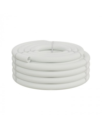 Труба ПП-FR гофрир. легкая, с зондом, без галогена, ПЛЛ 50мм Экопласт (60150HFR-W) - Труба ПП-FR гофрир. легкая, с зондом, без галогена, ПЛЛ диам.50мм ПВ-0 (15м) цвет белый 1 палл.=630м Экопласт в Комсомольске-на-Амуре Труба гофрированная Pintop.ru