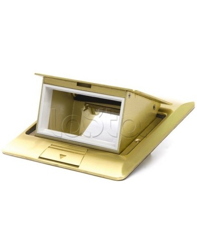 Люк в пол на 1.5 модуля (45х45мм), латунь Экопласт 70016 в Комсомольске-на-Амуре Системы лючков и колонн Pintop.ru