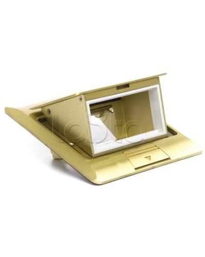 Люк в пол на 2 модуля (45х45мм), латунь Экопласт 70020 в Комсомольске-на-Амуре Системы лючков и колонн Pintop.ru