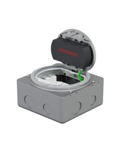 LUK/1,5BR66 Люк в пол на 1,5 поста (45х45мм), с суппортом и коробкой, латунь IP66 (70030) в Комсомольске-на-Амуре Системы лючков и колонн Pintop.ru