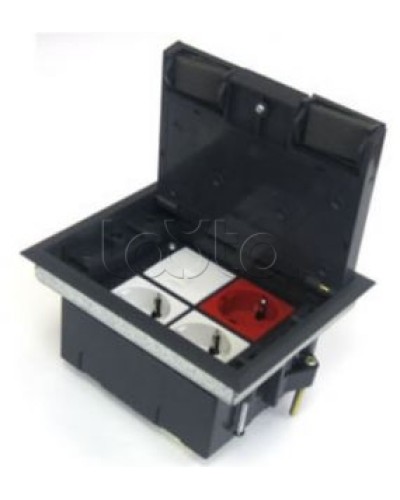 Люк в пол на 4 модуля (45х45 мм), с суппортом и коробкой, стальной Экопласт 70040 в Комсомольске-на-Амуре Системы лючков и колонн Pintop.ru