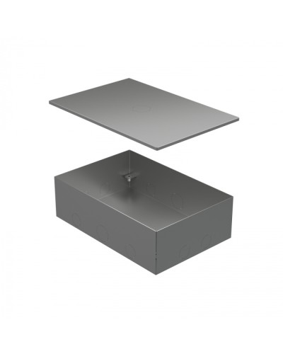 BOX/6-8 Металлическая коробка с крышкой для заливки в пол 249,6х167,6х75мм Экопласт (70161) в Комсомольске-на-Амуре Распределительные коробки Pintop.ru