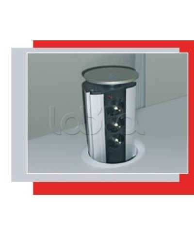 Блок розеточный настольный, 3 розетки (45х45мм) Экопласт 70303 в Комсомольске-на-Амуре Блоки розеток Pintop.ru