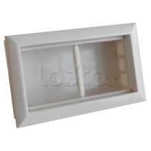 Коробка для открытой проводки на 2 поста 45х45 мм Экопласт 72944