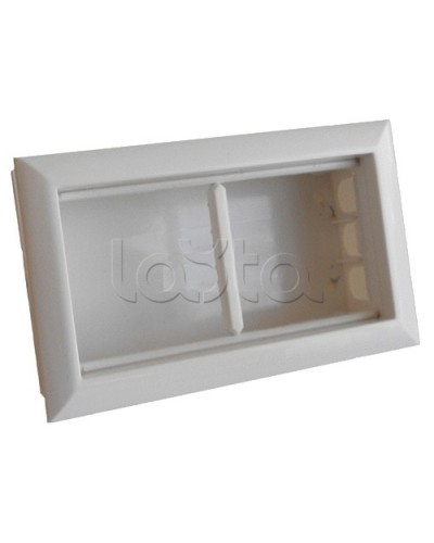 Коробка для открытой проводки на 2 поста 45х45 мм Экопласт 72944 в Комсомольске-на-Амуре Распределительные коробки Pintop.ru