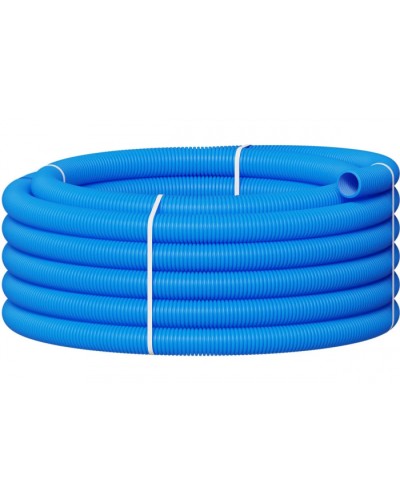 Вентиляционная труба гибкая двустенная для воздуховода (ПНД) D75мм цвет голубой (1шт=50м) Экопласт 803075TR-1 в Комсомольске-на-Амуре Гладкая труба Pintop.ru
