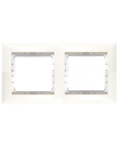 Рамка 2-постовая LK60 Экопласт (белый) (864204) в Комсомольске-на-Амуре Аксессуары для лотков Pintop.ru