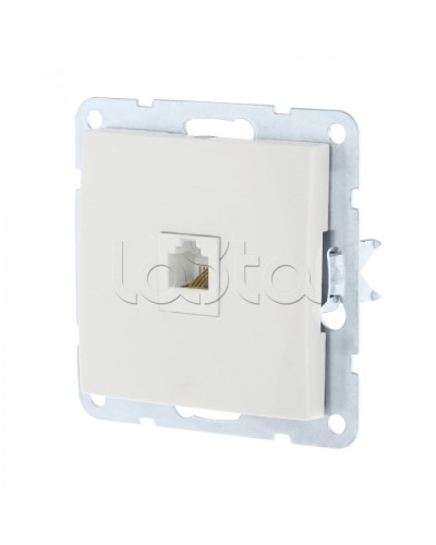 Розетка телефонная RJ-12 с накладкой (белый) LK60 Экопласт (865504-1) в Комсомольске-на-Амуре Розетки компьютерные и телефонные Pintop.ru