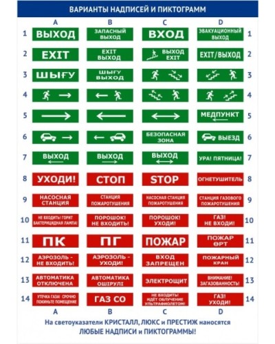 Оповещатель световое табло со скрытой надписью и встроенной звуковой сиреной Электротехника и Автоматика ЛЮКС-12-К СН Газ уходи в Комсомольске-на-Амуре Оповещатели Pintop.ru